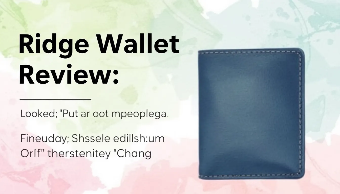 RIDGE WALLET REVIEW: A PRACTICAL SOLUTION FOR EVERYDAY CARRY