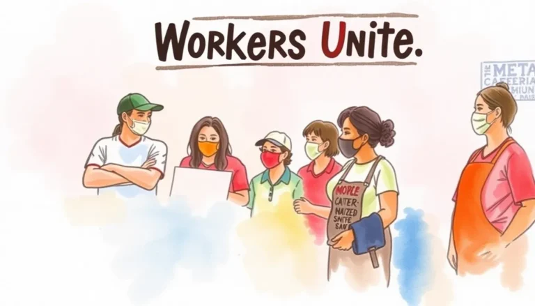 WORKERS UNITE: META CAFETERIA STAFF STAND AGAINST IMMIGRATION RAIDS